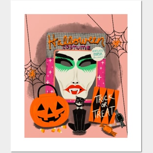 Vintage Halloween Vignette Posters and Art